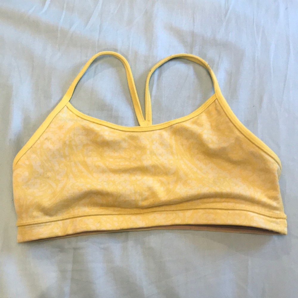 Lululemon yellow power y bra